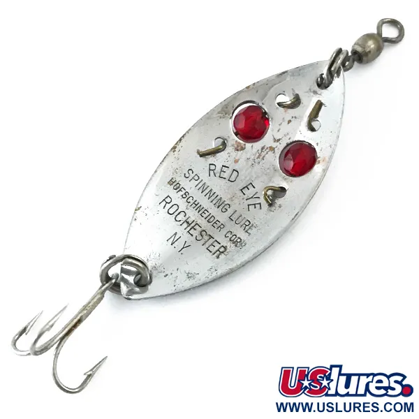 Hofschneider Red Eye Cuillère, Argent/Rouge, 6,5g, Perles, #5567