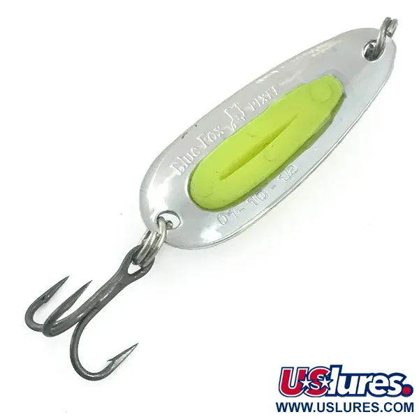 Blue Fox Pixee UV Cuillère, Nickel/Jaune, 4.5g, UV-Glow, #5576
