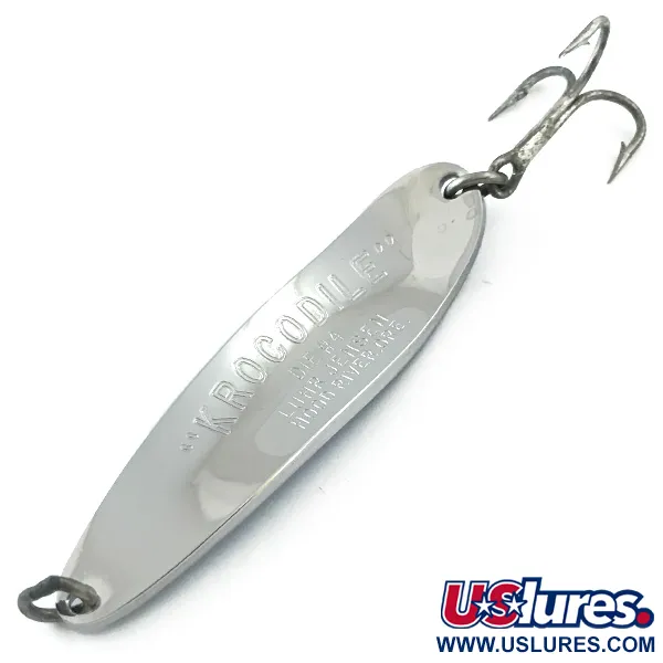 Luhr Jensen Krocodile Die #4 Cuillère, Nickel / Bleu, 19g, #5599