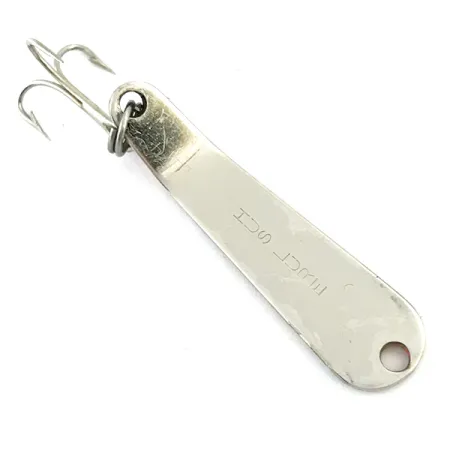 Cuillère Luhr Jensen Hus-lure, Nickel/Orange UV Glow, 4g, #5610