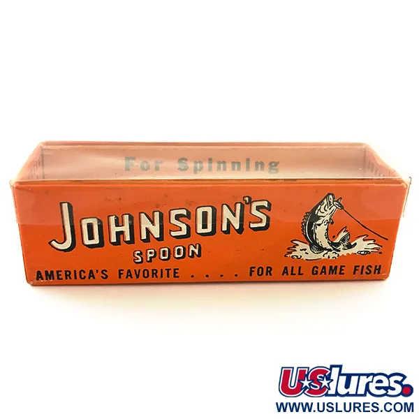 Vintage Johnson Silver Minnow Cuillère, Or, 9g, Anti-herbe, #5632