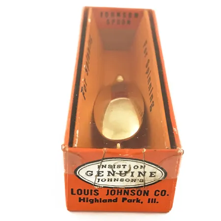 Vintage Johnson Silver Minnow Cuillère, Or, 9g, Anti-herbe, #5632