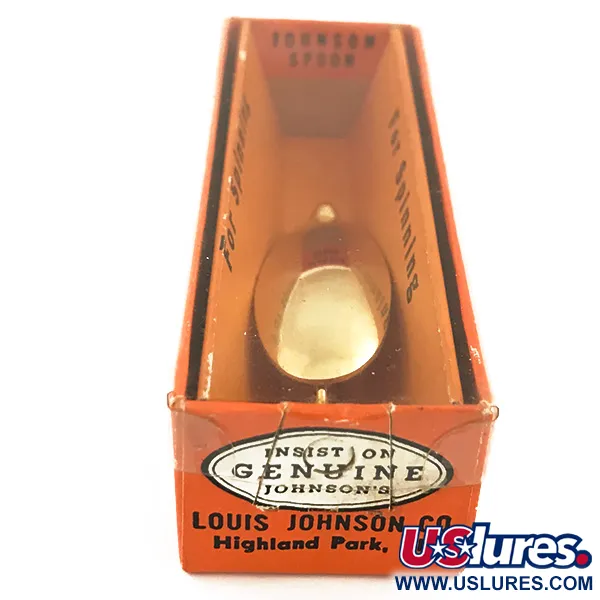 Vintage Johnson Silver Minnow Cuillère, Or, 9g, Anti-herbe, #5632