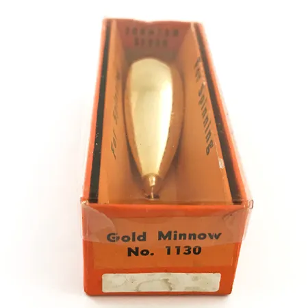 Vintage Johnson Silver Minnow Cuillère, Or, 9g, Anti-herbe, #5632