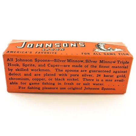 Vintage Johnson Silver Minnow Cuillère, Or, 9g, Anti-herbe, #5632