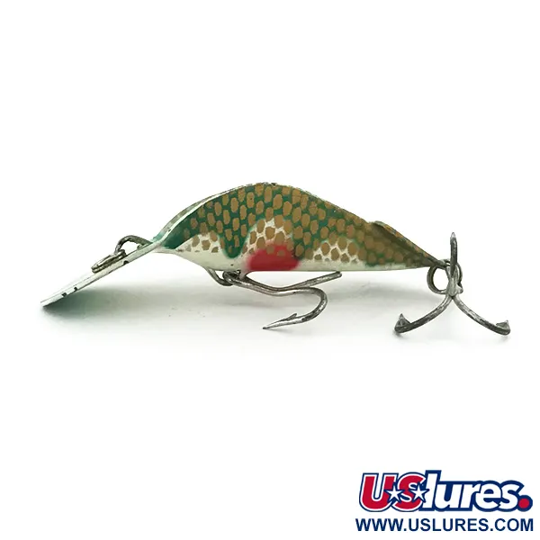 Leurre Buck Perry Spoonplug, Vert/Blanc/Or/Rouge, 7g, Structure, #5670