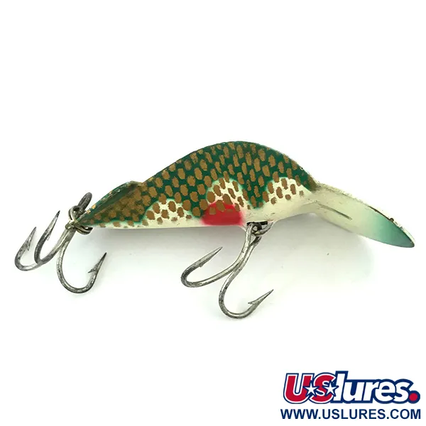 Leurre Buck Perry Spoonplug, Vert/Blanc/Or/Rouge, 7g, Structure, #5670