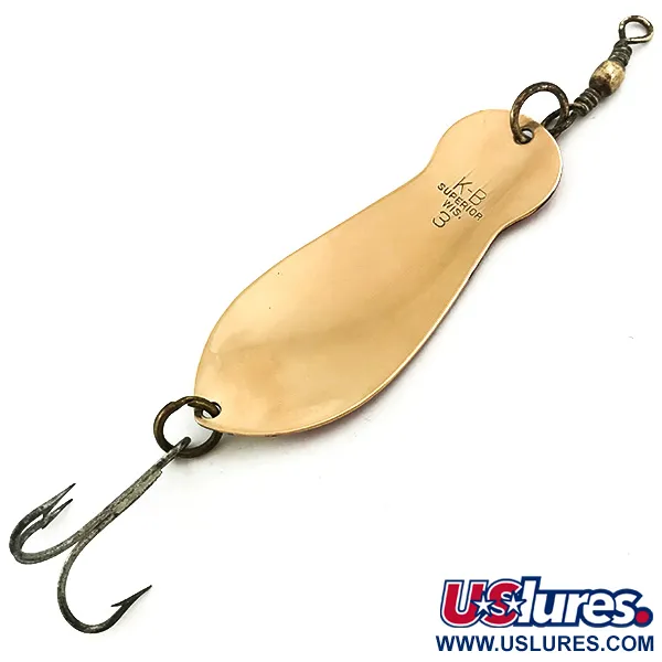 K-B Bait K-B Spoon Cuiller, Rouge/Blanc/Cuivre, 25g, Wisconsin, #5675