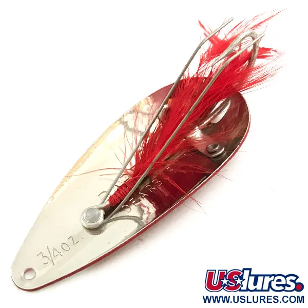Cuiller Eppinger Weedless Dardevle Dardevlet, Rouge/Blanc/Nickel, 21g, #5680
