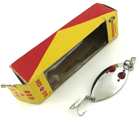 Hofschneider Red Eye Cuillère, Nickel / Rouge, 6.5g, Yeux Verre, #5683