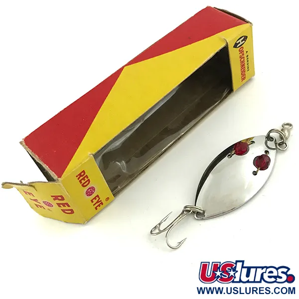 Hofschneider Red Eye Cuillère, Nickel / Rouge, 6.5g, Yeux Verre, #5683