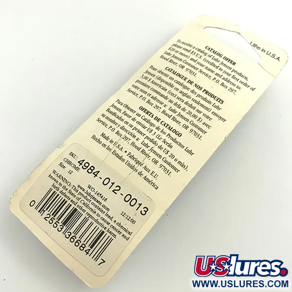 Luhr Jensen Tony Accetta Pet Spoon 12, Nickel, 2g, Anti-herbe, #5741