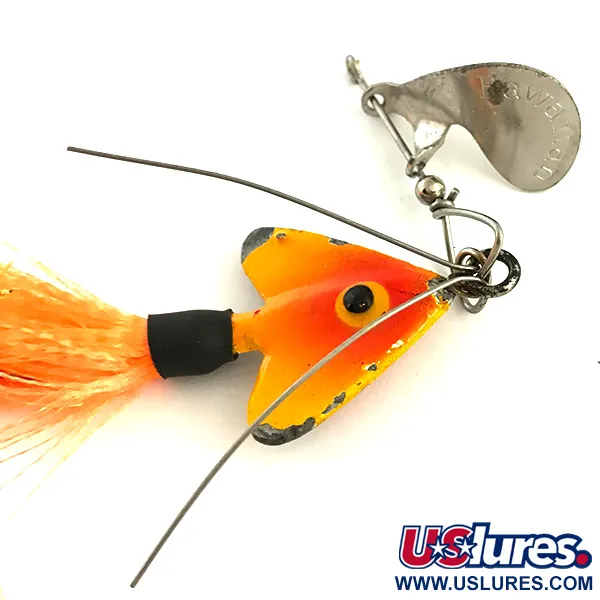 Fred Arbogast Hawaiian 2 Spinnerbait, Nickel / Orange, 9g, #5772