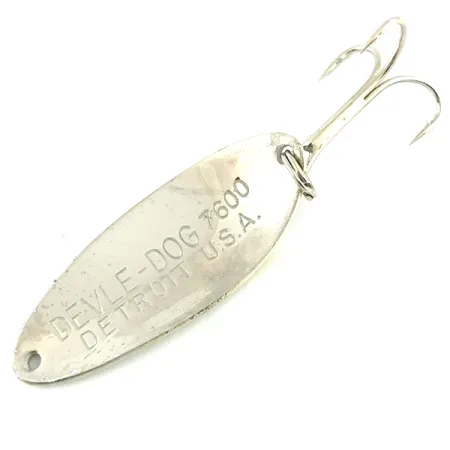 Dardevle Devle Dog 7600 Cuillère, Gris/Nickel, 10g, Écailles, #5782
