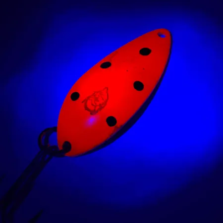 Eppinger Dardevle Devle Dog 7700 Cuiller, Rouge/Nickel, 14g, UV, #5783