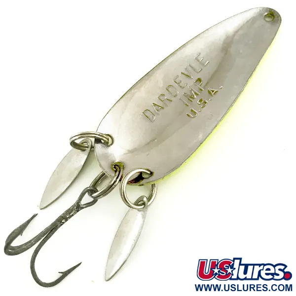 Eppinger Dardevle Imp Klicker UV Cuillère, Jaune/Rouge/Nickel, 11g, #5788