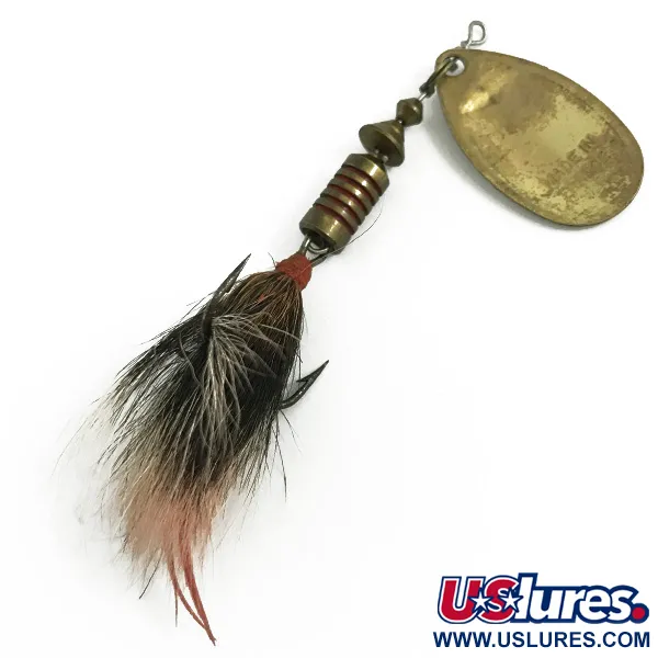 Mepps Aglia 3 dressed Cuillère, Or, 7.3g, Mouche en poils, #5828