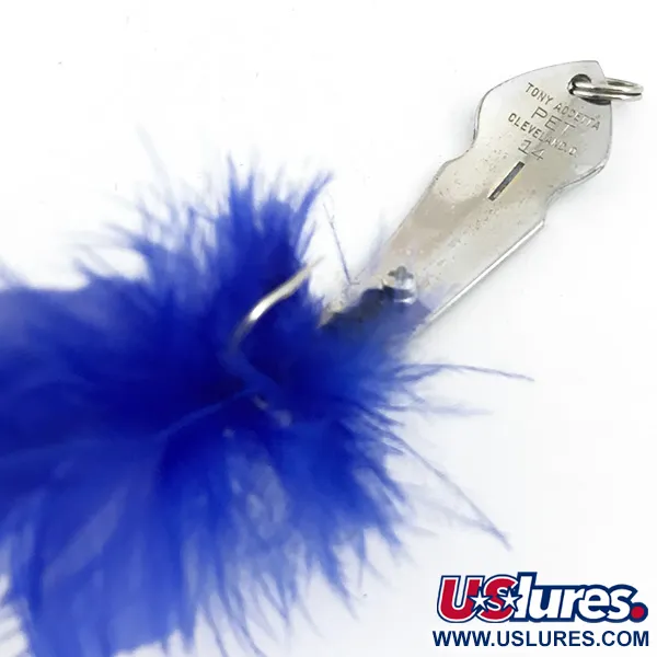 Tony Accetta Pet Spoon 14 Cuillère Anti-Herbe, Nickel/Bleu, 7g, #5857