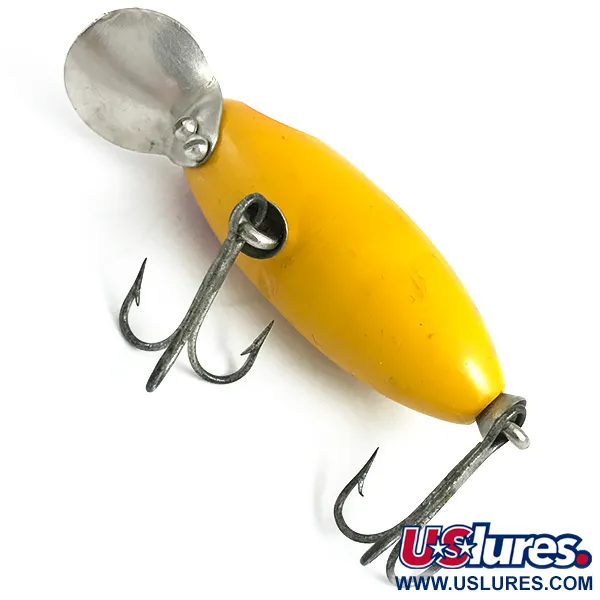 Fred Arbogast Spin Hula Dancer Leurre, Jaune, 6.5g, Bavette Métal, #5864