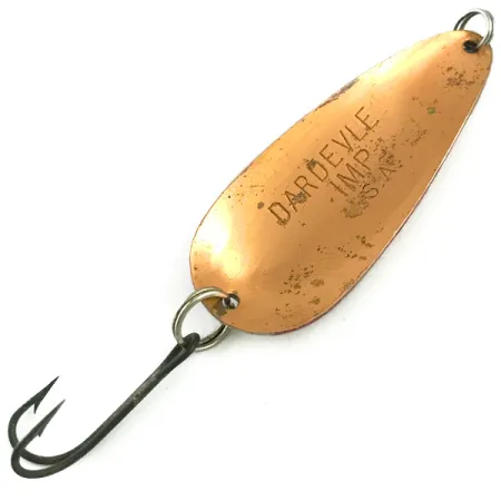 Eppinger Dardevle Imp Cuillère, Rouge/Blanc/Cuivre, 11g, Dos cuivre, #5873