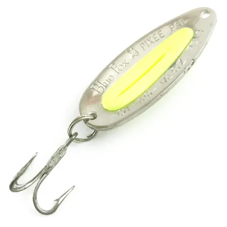 Blue Fox Pixee UV Cuillère, Nickel Martelé/Jaune, 14g, UV, #5877