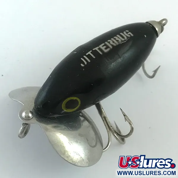 Fred Arbogast Jitterbug Leurre Surface, Noir, 7g, Vintage, #5880
