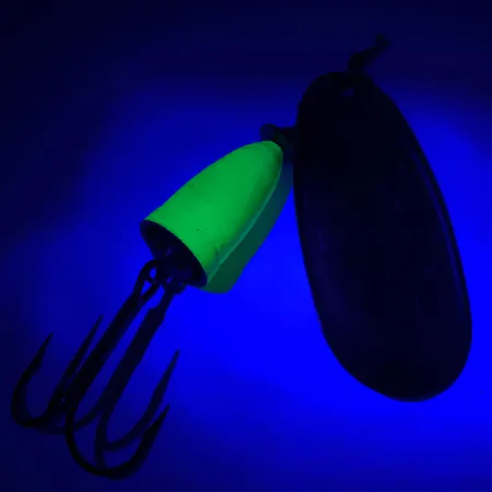 Blue Fox Super Vibrax 5 UV Cuiller, Argent / Vert, 13g, Effet UV, #6104