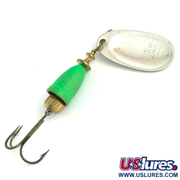 Blue Fox Super Vibrax 3 UV Cuiller, Argent/Vert, 8g, UV-actif, #5927