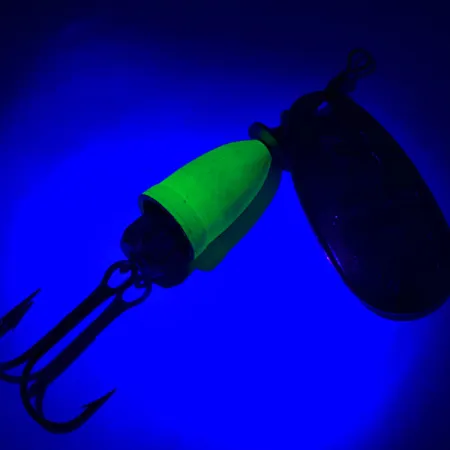 Blue Fox Super Vibrax 3 UV Cuiller, Argent/Vert, 8g, UV-actif, #5927