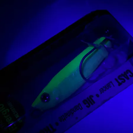 Luhr Jensen Crippled Herring Cuillère, Blanc/Vert UV Glow, 21g, #5921