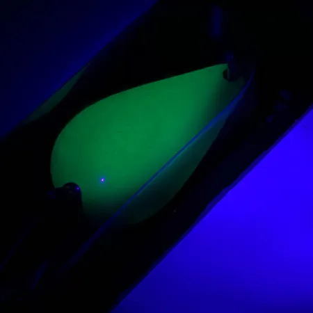 Acme K.O. Wobbler UV Cuillère, Jaune/Vert/Nickel, 21g, Sonic Tail, #5923