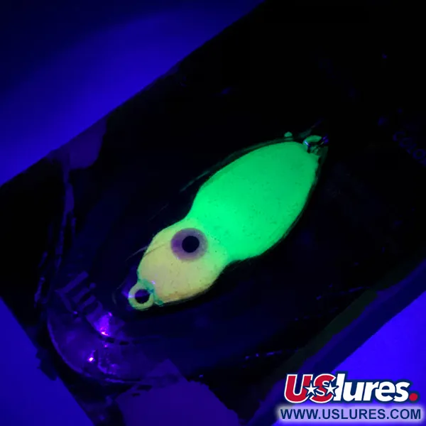 Lindy Frostee Jigging Spoon, Chartreuse UV Glow, 7g, UV Glow, #5924