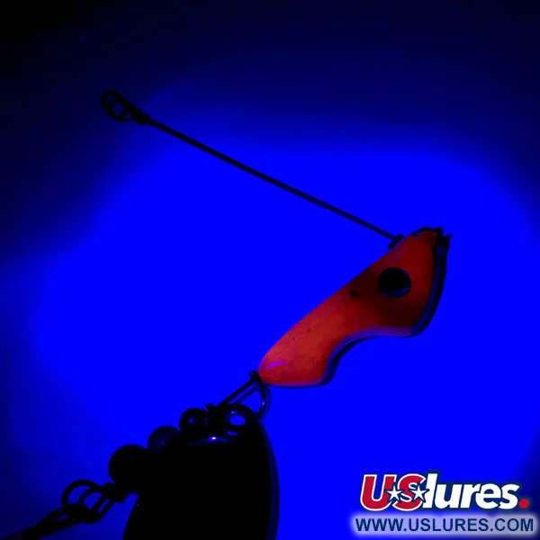 Erie Dearie Walleye Killer Cuiller, Nickel / Rouge, 14g, UV, #5932