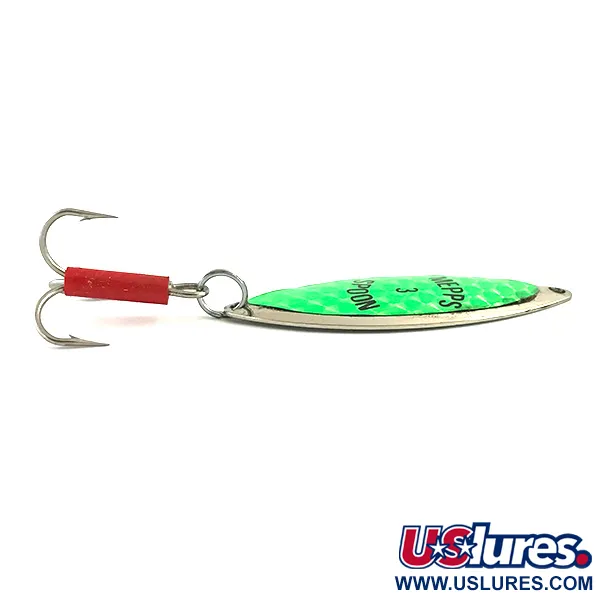 Mepps Spoon 3 Ondulante, Nickel / Green UV, 13g, Réactif UV, #5936