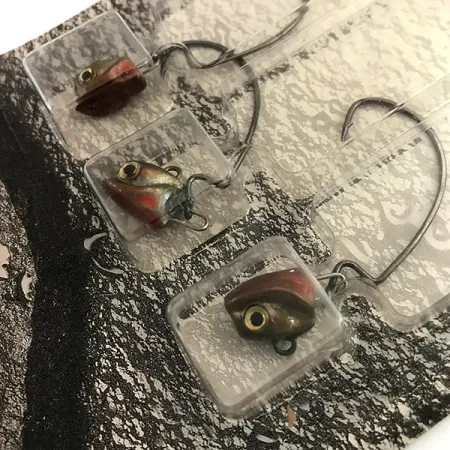 DUH!!! Head jig heads Kit Têtes Plombées, Olive / Red / Black, 7g, Hameçon Offset, #9462