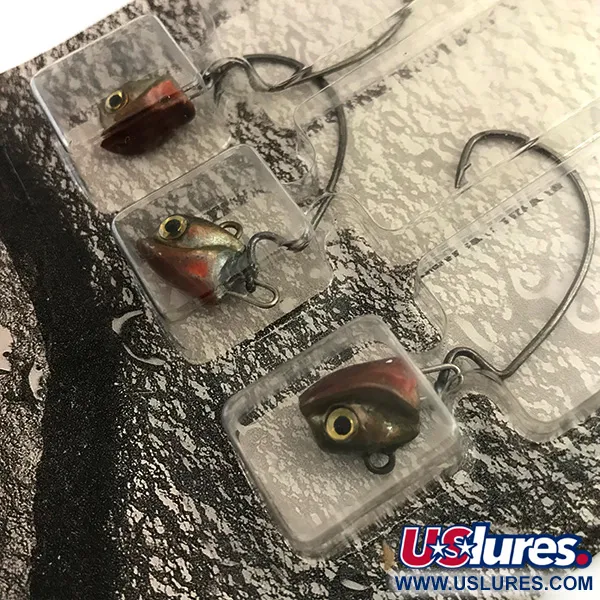 DUH!!! Head jig heads Kit Têtes Plombées, Olive / Red / Black, 7g, Hameçon Offset, #9462