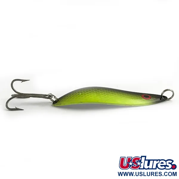 Red Eye Lures The Perfect Minnow UV Cuillère, Vert/Noir/Perle, 14g, #5962
