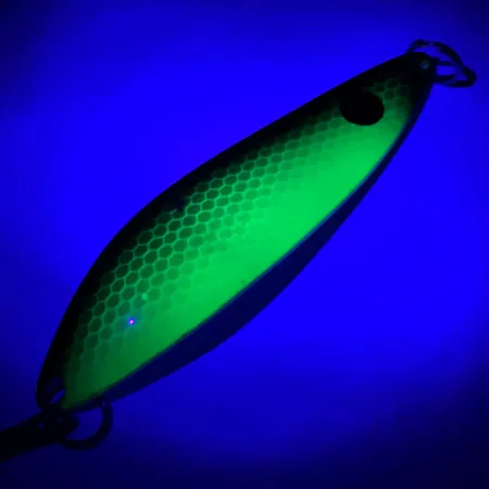 Red Eye Lures The Perfect Minnow UV Cuillère, Vert/Noir/Perle, 14g, #5962