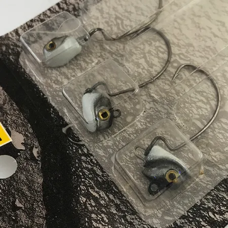 DUH!!! Head jig heads kit, Blanc / Noir, 7g, Hameçon Offset, #6295