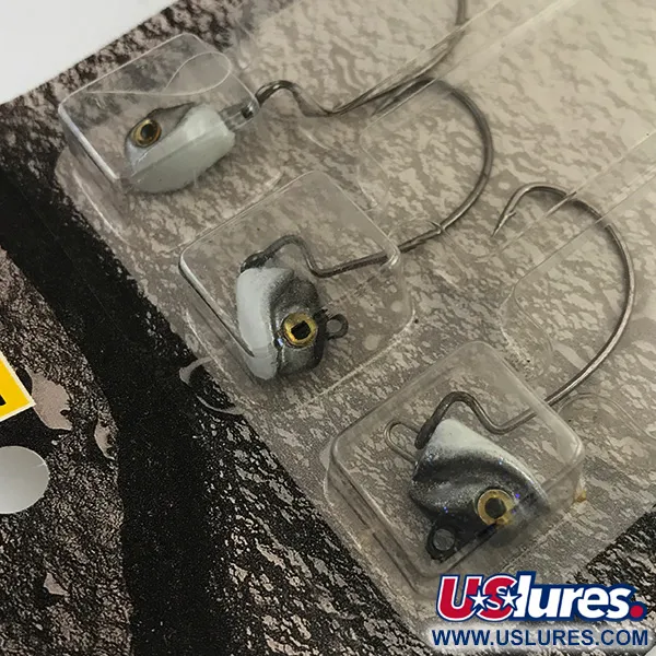 DUH!!! Head jig heads kit, Blanc / Noir, 7g, Hameçon Offset, #6295