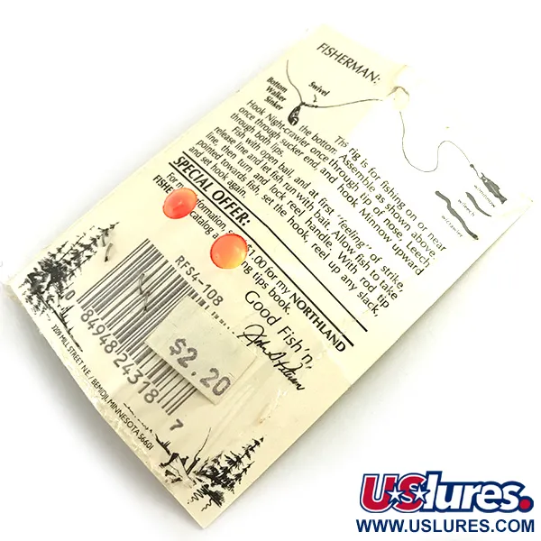 Northland Live Fishing Bait Roach Rig UV Montage, Orange, UV, #5967