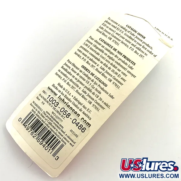 Luhr Jensen Krocodile Die #4 Cuillère, Rainbow, 19g, #1003-058-0486