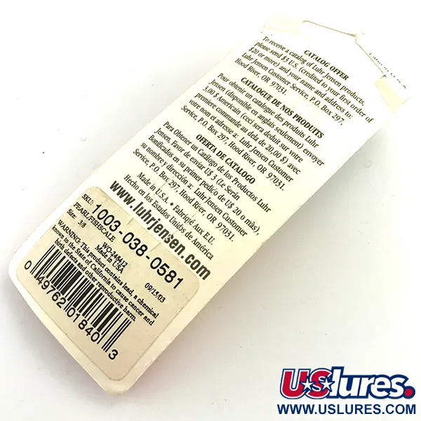 Luhr Jensen Krocodile Die #3 Cuillère, White Pearl, 14g, #5970