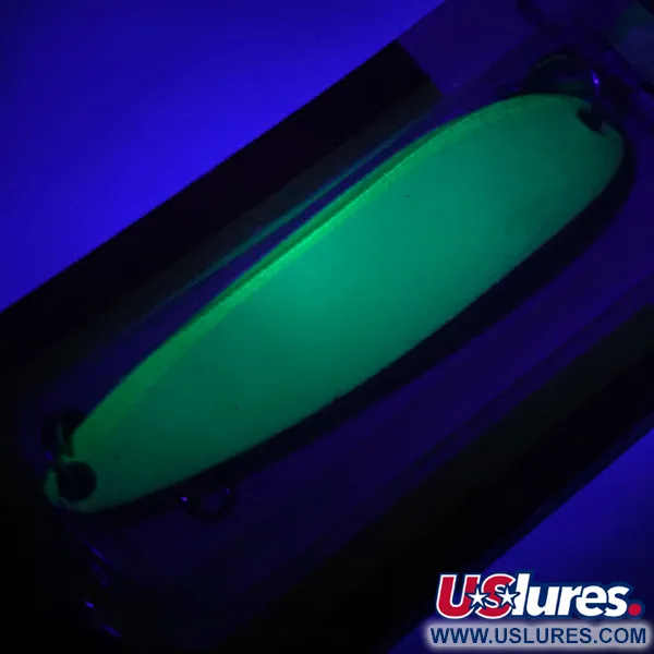 Luhr Jensen Krocodile Die #4 Glow Cuillère, Blanc / Vert, 19g, #5971