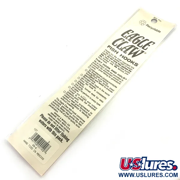 Eagle Claw Snelled Hooks 2 Hameçons montés, Bronze, 6 pcs, #5973