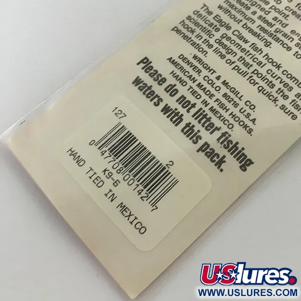 Eagle Claw Snelled Hooks 2 Hameçons montés, Bronze, 6 pcs, #5973