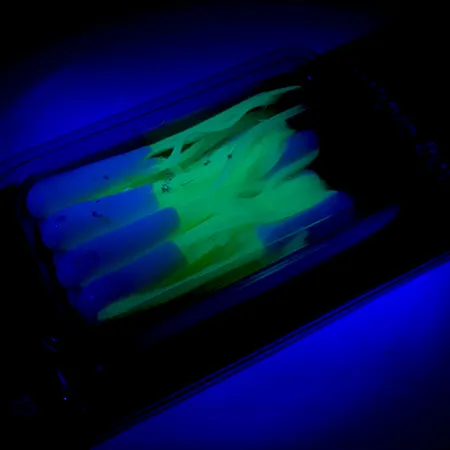 Johnson Crappie Buster Tubes Leurres souples, Blanc/Chartreuse, #5987