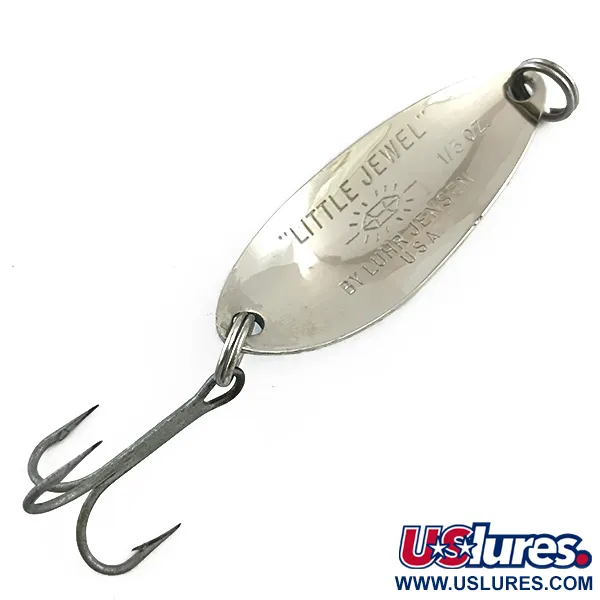 Luhr Jensen Little Jewel Cuillère, Nickel martelé/Bleu, 9g, #5997