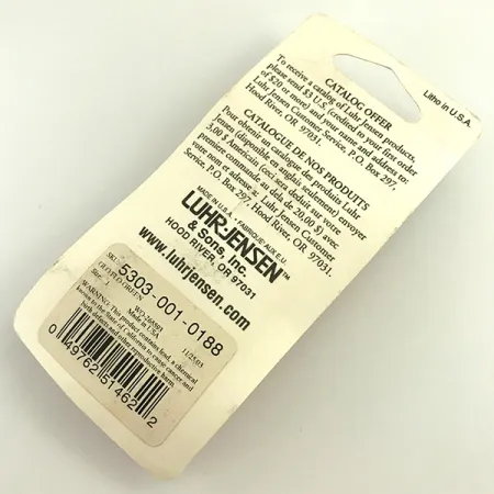 Cuillère Luhr Jensen Loco 1Glow, Blanc/Vert, 4g, UV Glow, #5303-001-0188