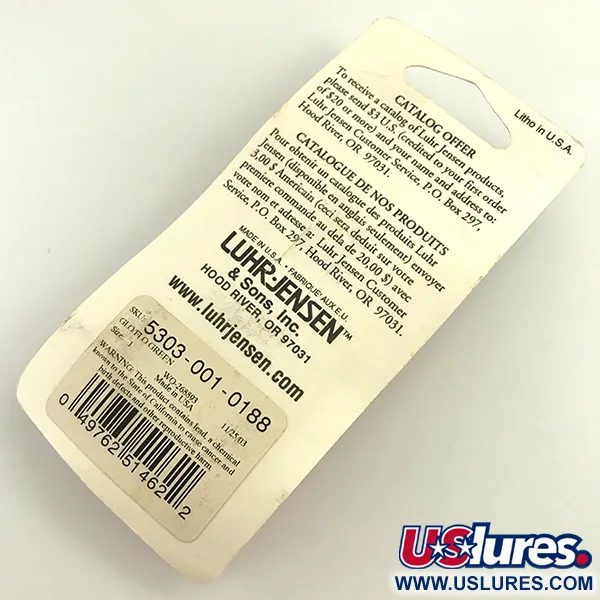 Cuillère Luhr Jensen Loco 1Glow, Blanc/Vert, 4g, UV Glow, #5303-001-0188